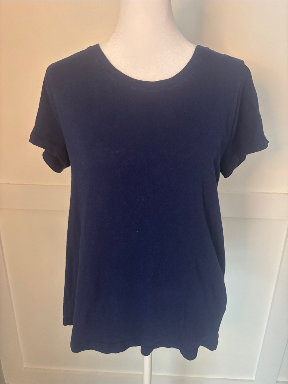 J. Crew Women's Short-Sleeve Tee in Navy Blue size small